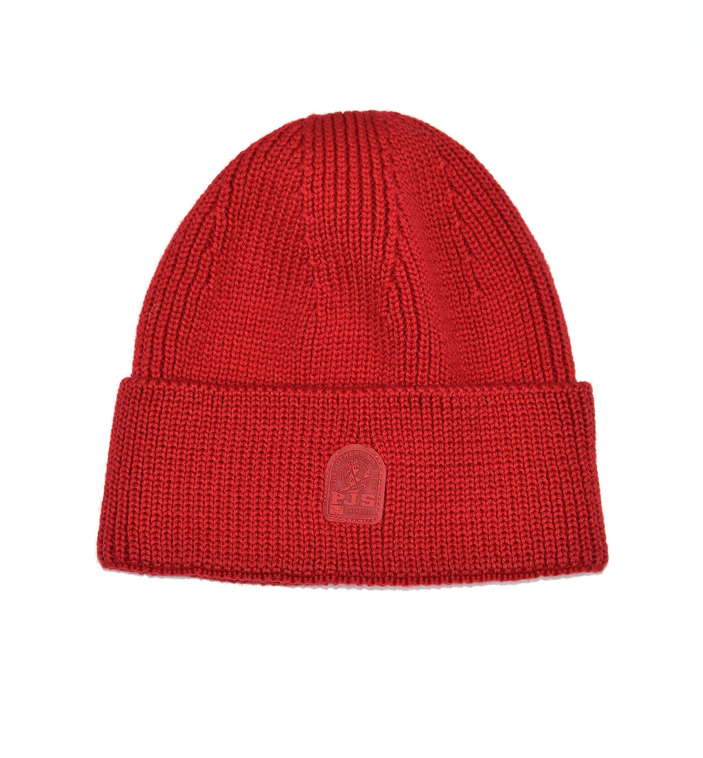 Шапка вязаная PARAJUMPERS PLAIN BEANIE FW 19/20 tomato 