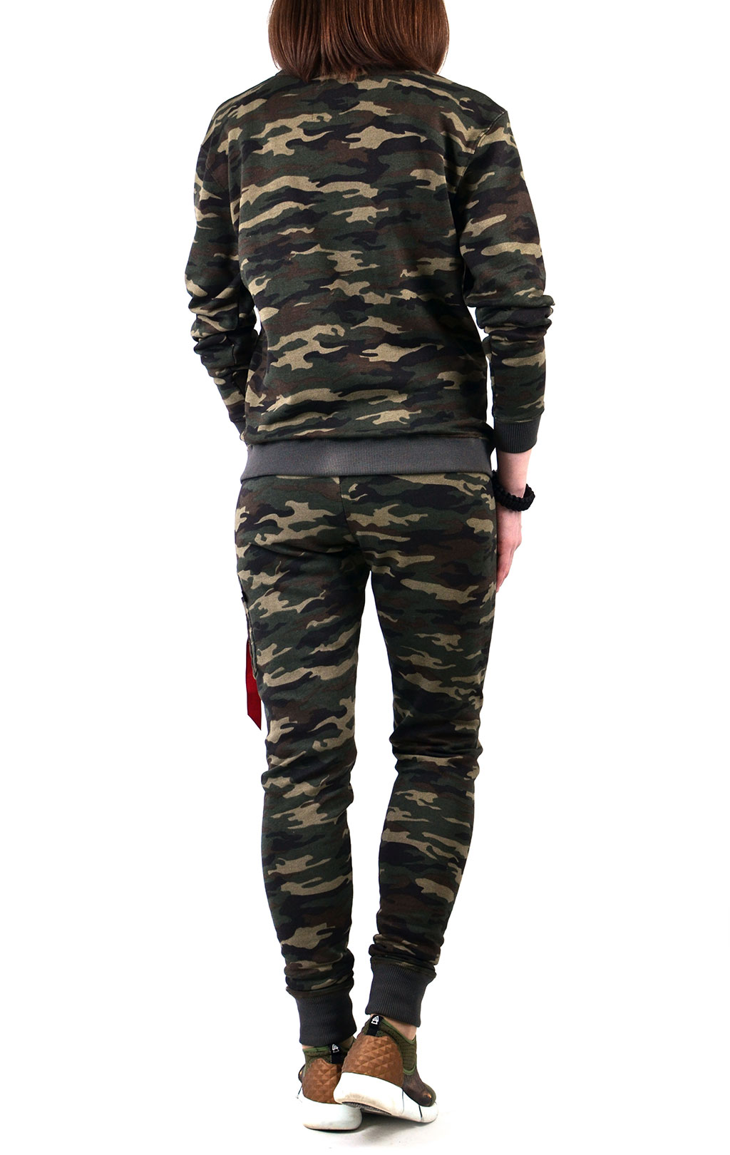 Женский свитшот ALPHA INDUSTRIES LOGO SWEATER camo woodland 65 