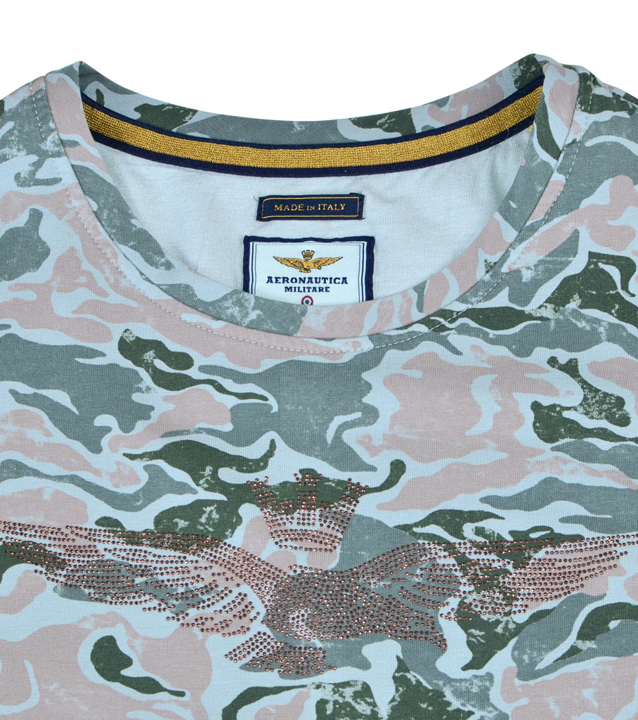 Женский свитшот AERONAUTICA MILITARE camouflage rosa (FE 1261) 