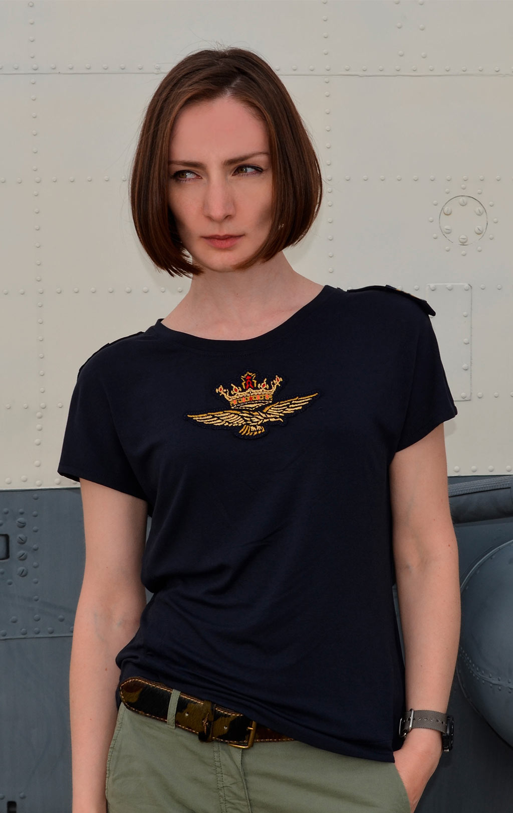 Женская футболка AERONAUTICA MILITARE blue navy (TS 1499) 