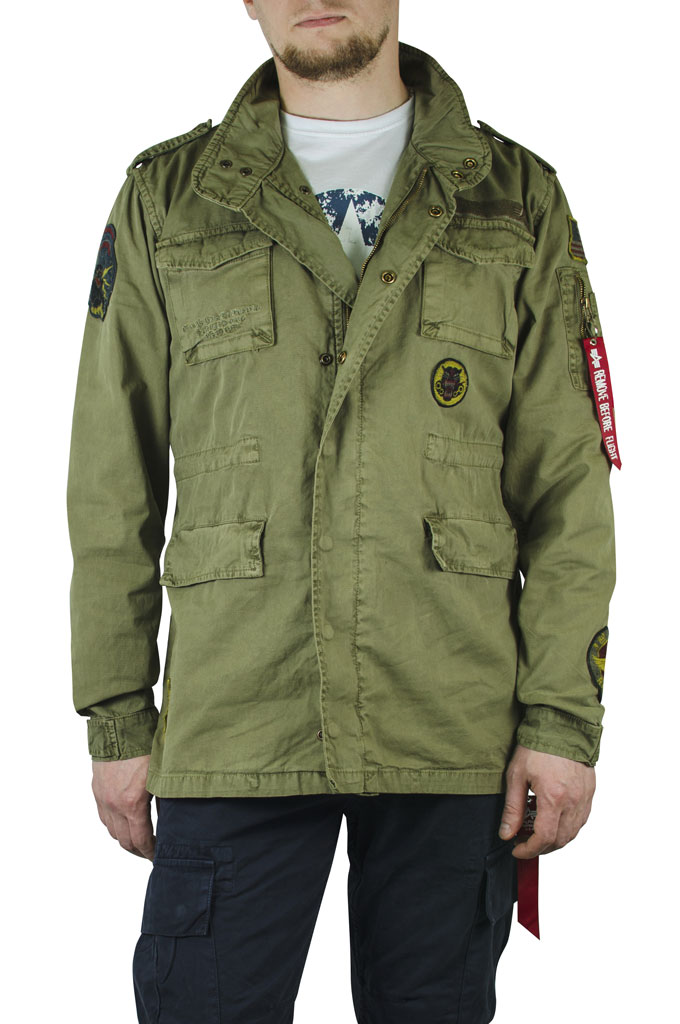 Ветровка ALPHA INDUSTRIES HUNTINGTON PATCH M-65 olive 