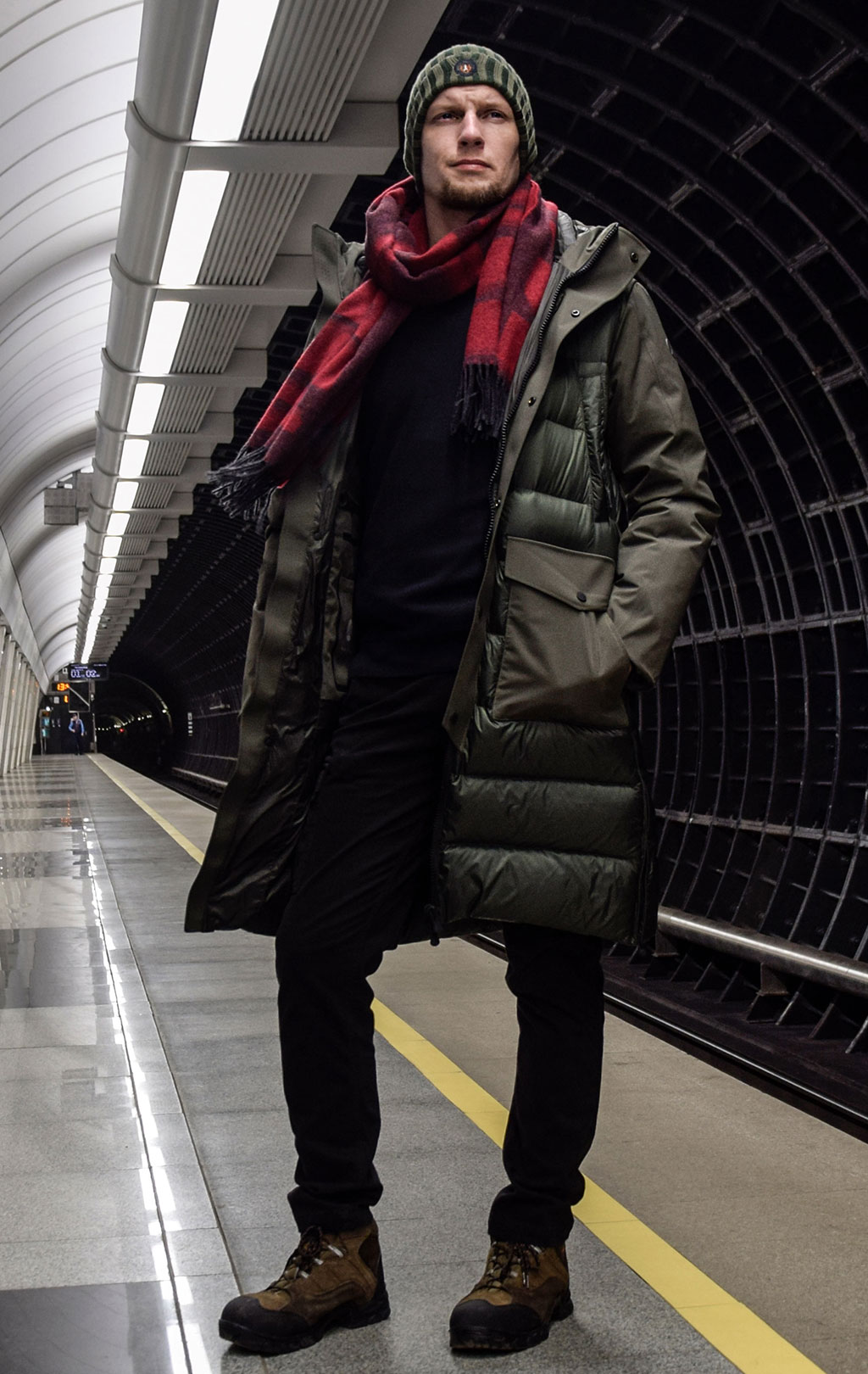 Куртка-пуховик PEOPLE OF SHIBUYA RYO FW 19/20 army olive 