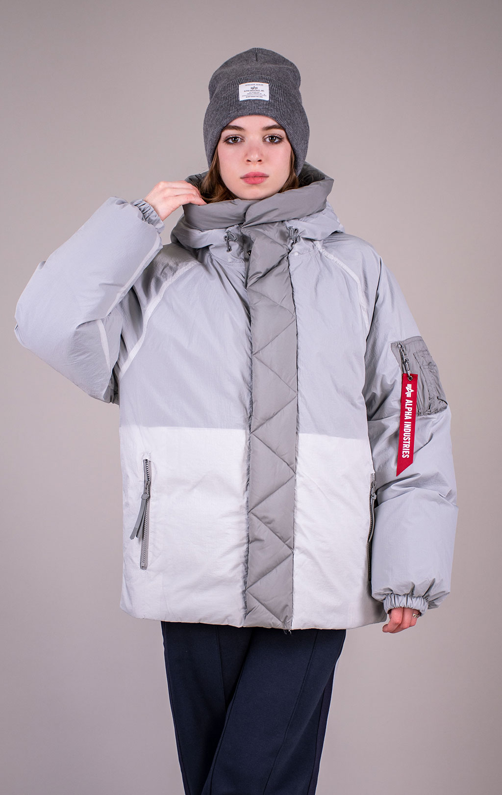 Куртка ALPHA INDUSTRIES SHEER PUFFER PARKA FW 25/26 light gray 