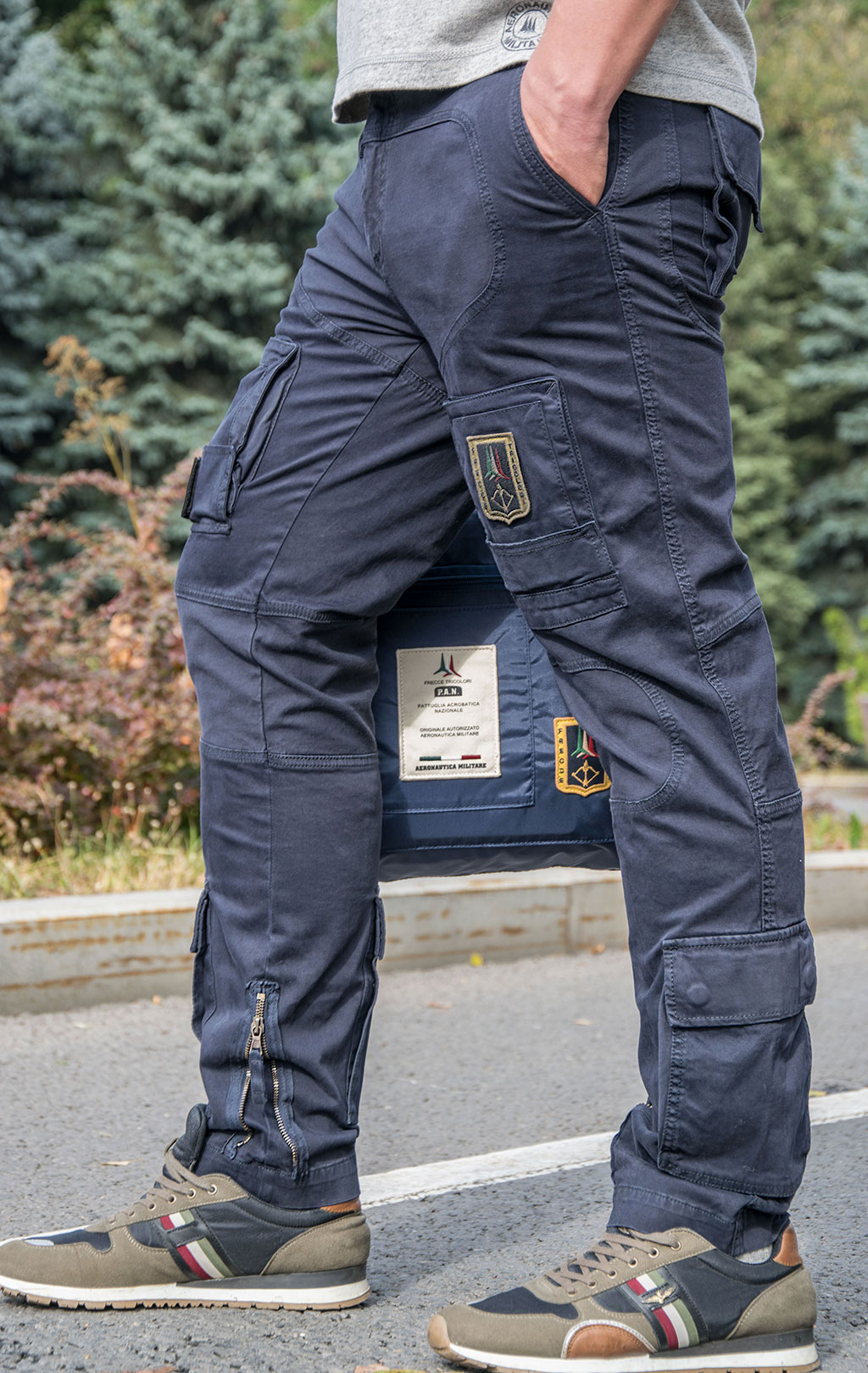 Брюки-карго AERONAUTICA MILITARE big size плотные FW 22/23/AL blue black (PA 939) 