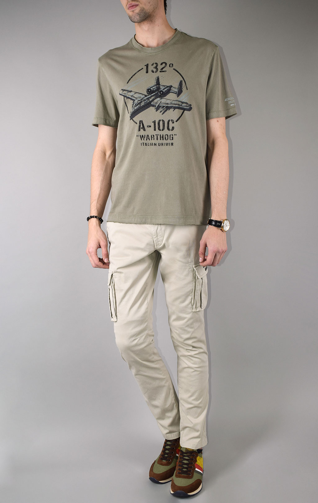 Футболка AERONAUTICA MILITARE SS 20/IN verde militare (TS 1601) 