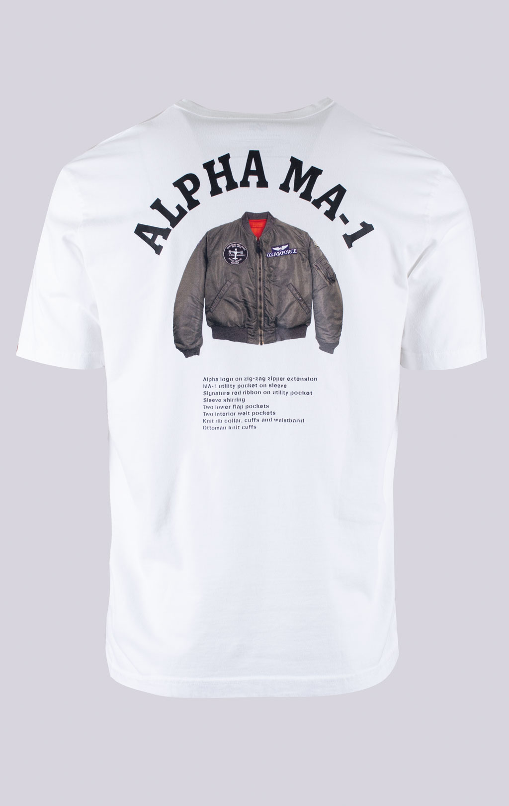 Футболка ALPHA INDUSTRIES ALPHA MA-1 TEE SS 24 white 