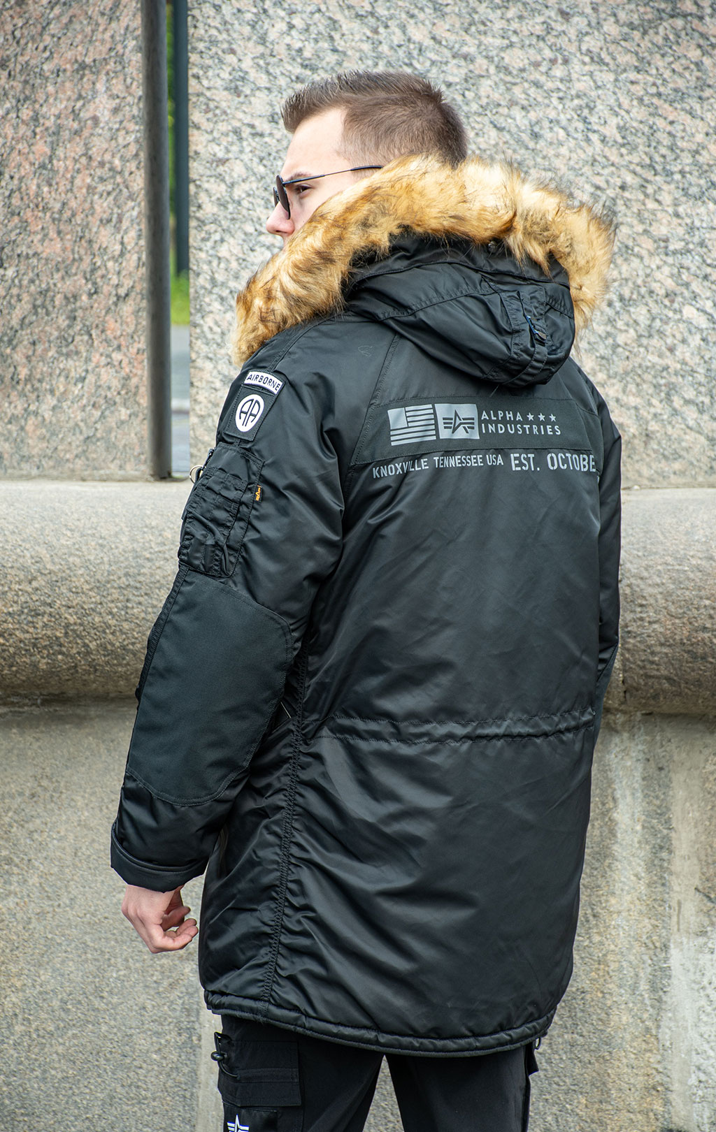 Аляска ALPHA INDUSTRIES AIRBORNE N-3B black 