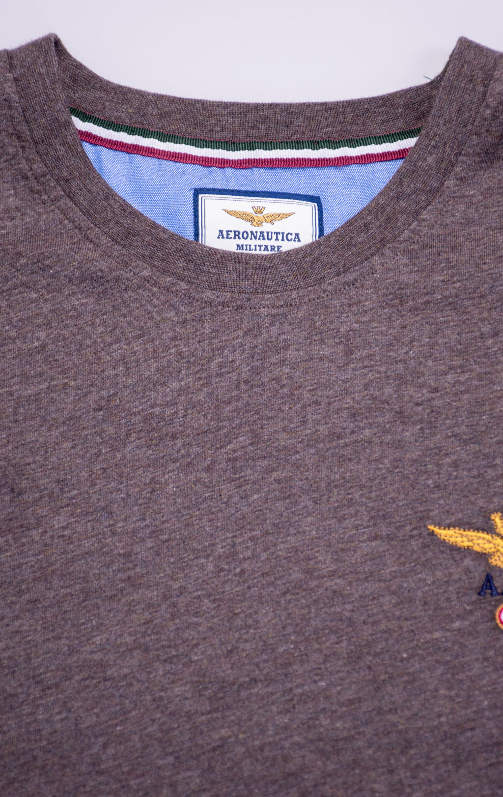 Лонгслив AERONAUTICA MILITARE FW 26/27/TR brown melange (TS 2390) 