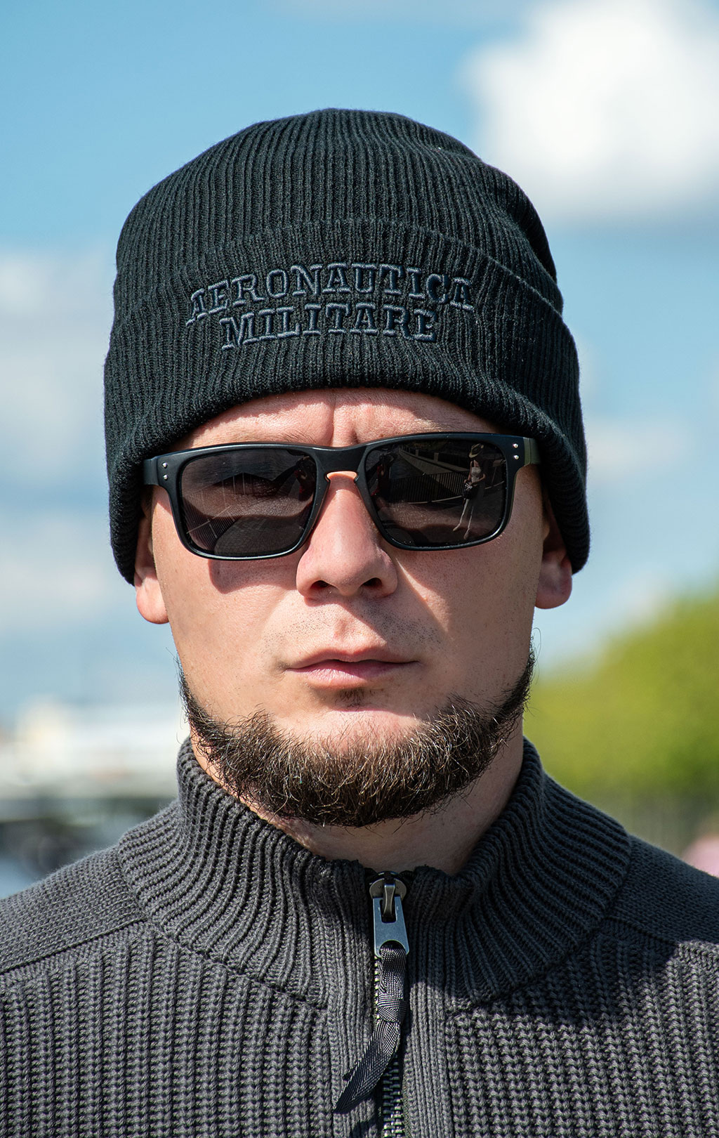 Шапка вязаная AERONAUTICA MILITARE FW 25/26/CN jet black (CU 0043) 