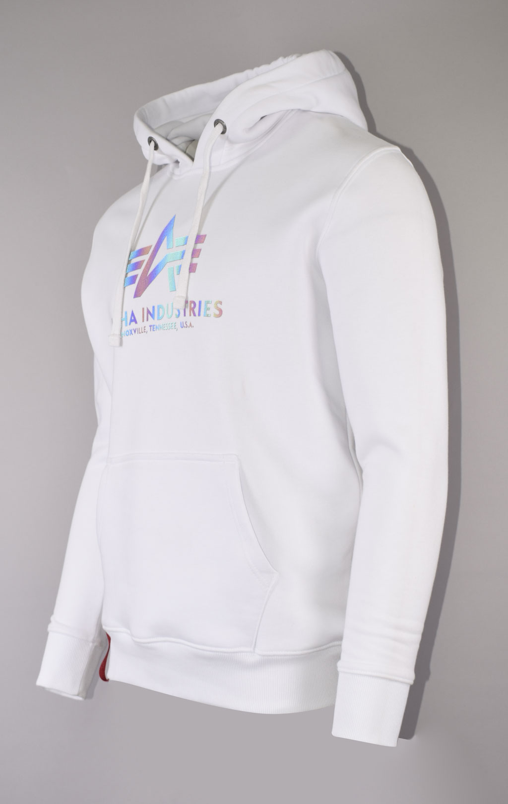 Толстовка ALPHA INDUSTRIES BASIC HOODY RAINBOW REF. PRINT white 