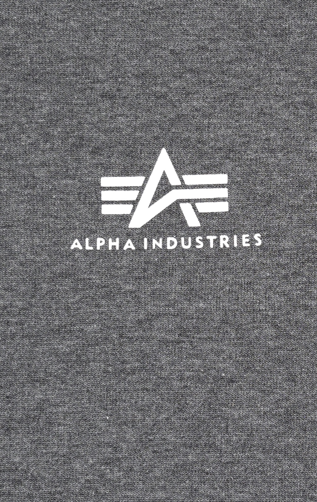 Футболка с капюшоном ALPHA INDUSTRIES BASIC T SMALL LOGO charcoal heather 