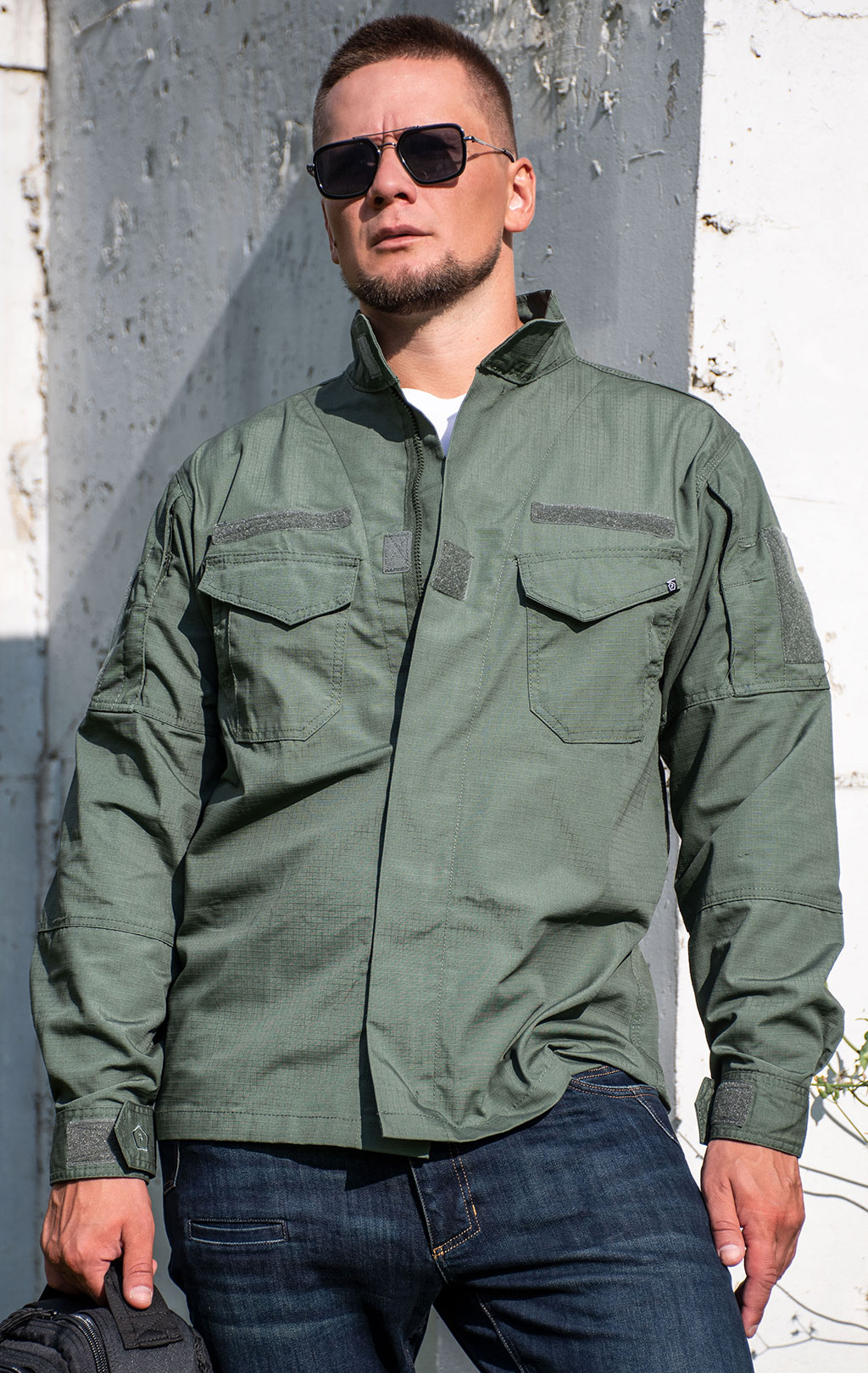 Китель  тактический Pentagon LYCOS хлопок35%/полиэстр65% Rip-Stop green 06CG 02023 