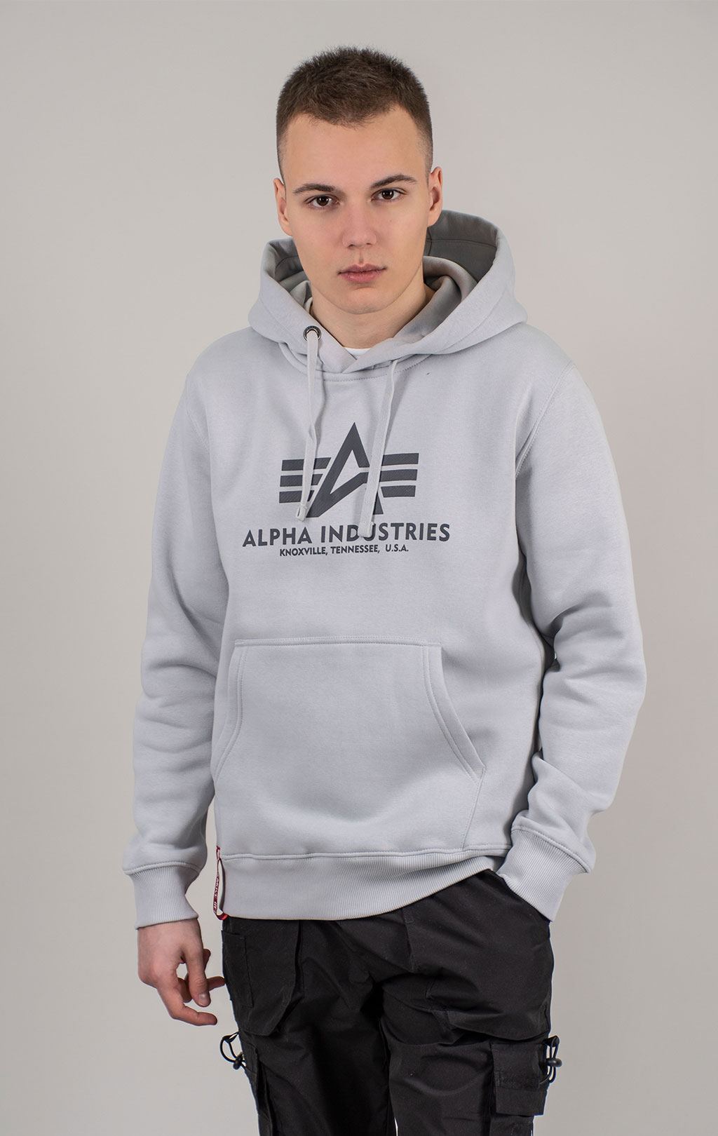 Толстовка ALPHA INDUSTRIES BASIC HOODY pastel grey 