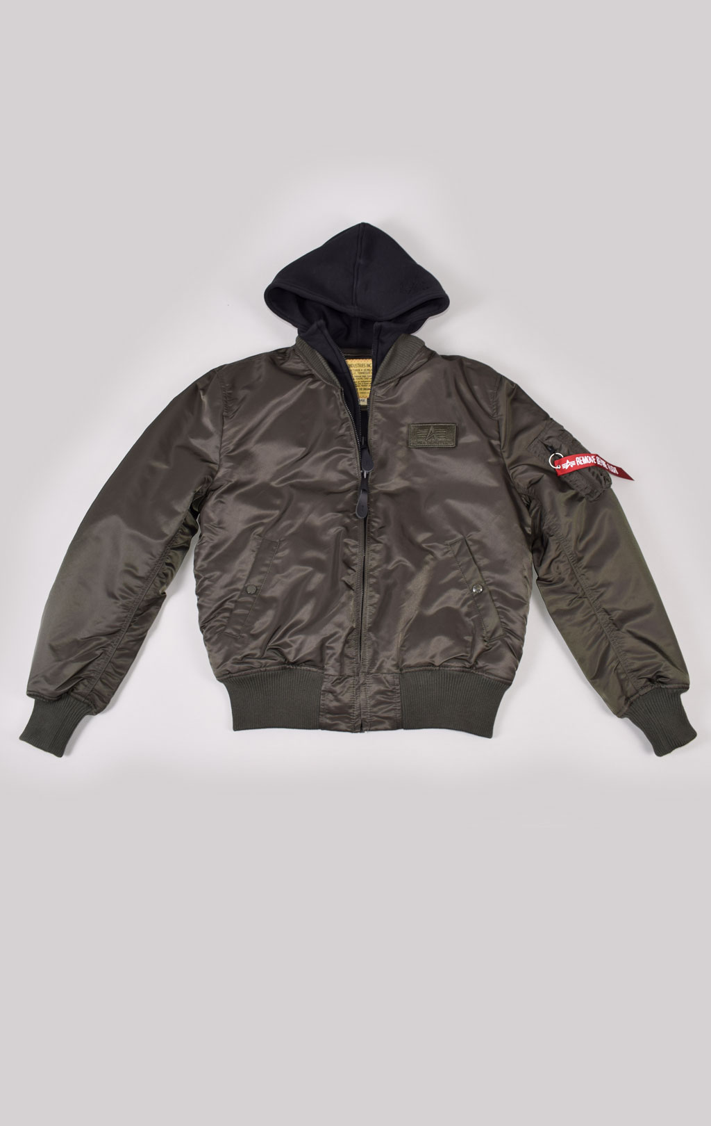 Куртка-бомбер лётная ALPHA INDUSTRIES D-Tec MA-1 black olive 