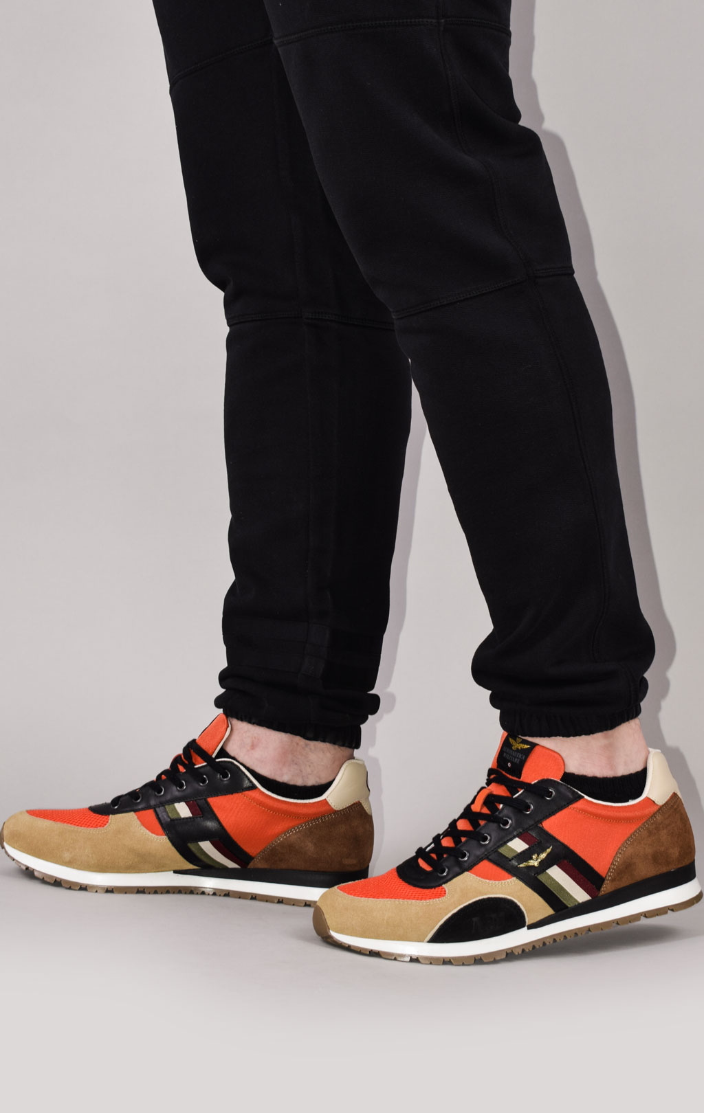 Кроссовки AERONAUTICA MILITARE SS 22 m/PT arancio/beige chiaro/marrone (SC 190) 