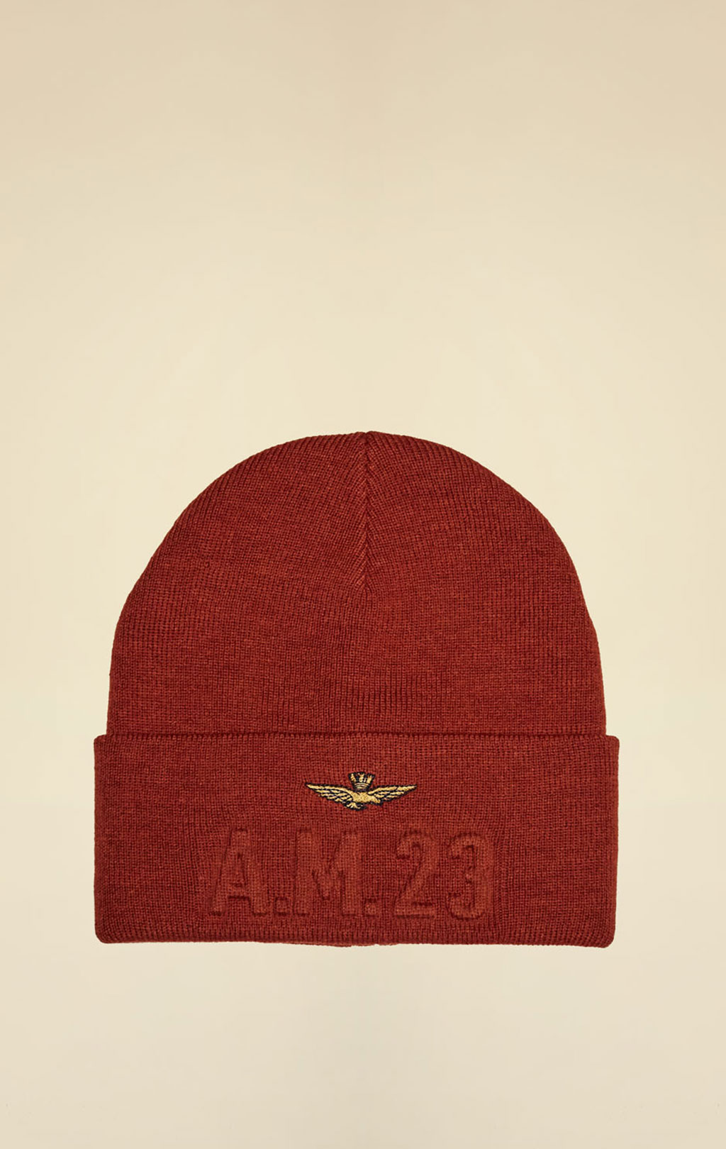 Шапка вязаная AERONAUTICA MILITARE FW 26/27/CN rusty orange (CU 0099) 