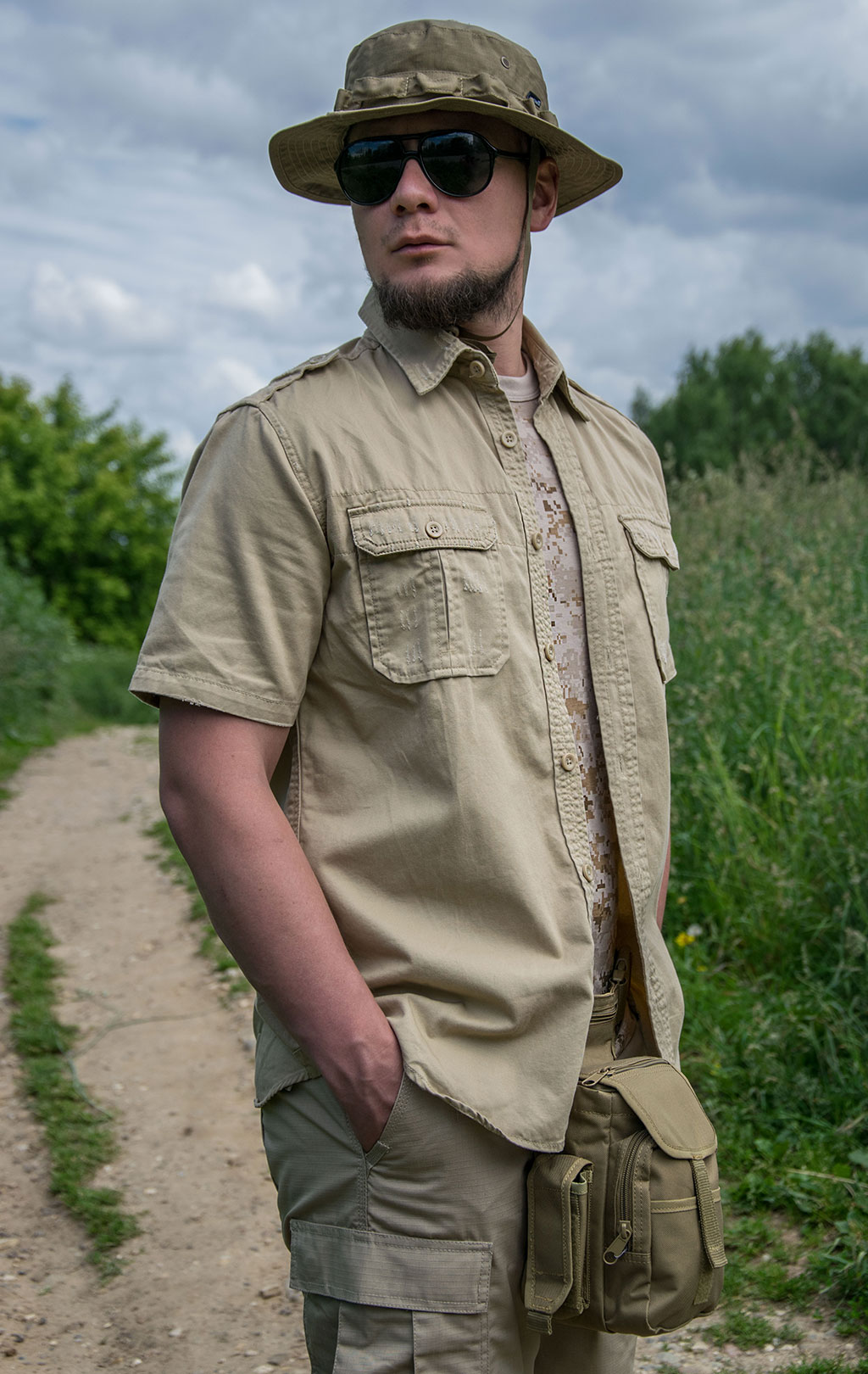 Рубашка Surplus RAW VINTAGE короткий рукав khaki 