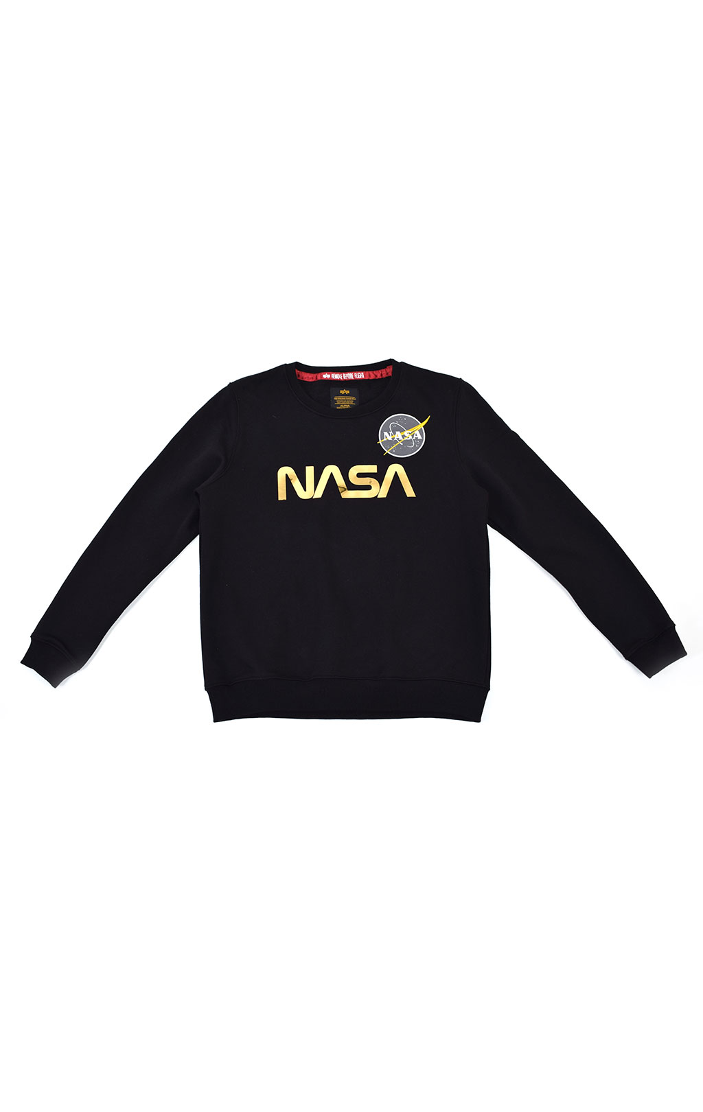 Женский свитшот ALPHA INDUSTRIES NASA PM SWEATER black/gold 