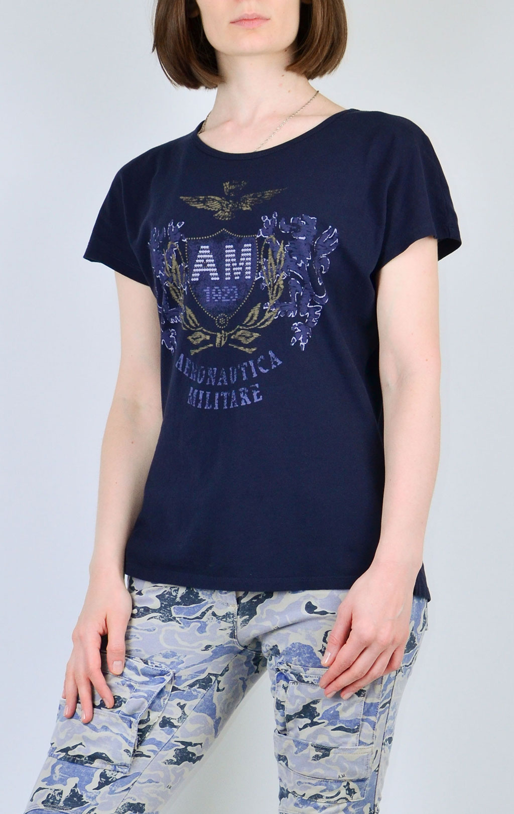 Женская футболка AERONAUTICA MILITARE blue navy (TS 1497) 