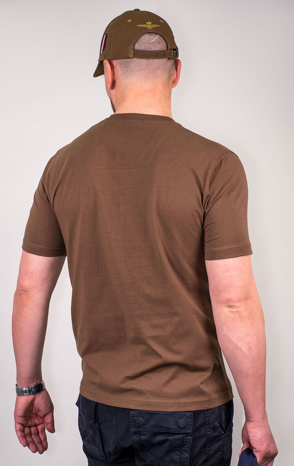 Футболка AERONAUTICA MILITARE SS 24/BD chocolate (TS 2218)