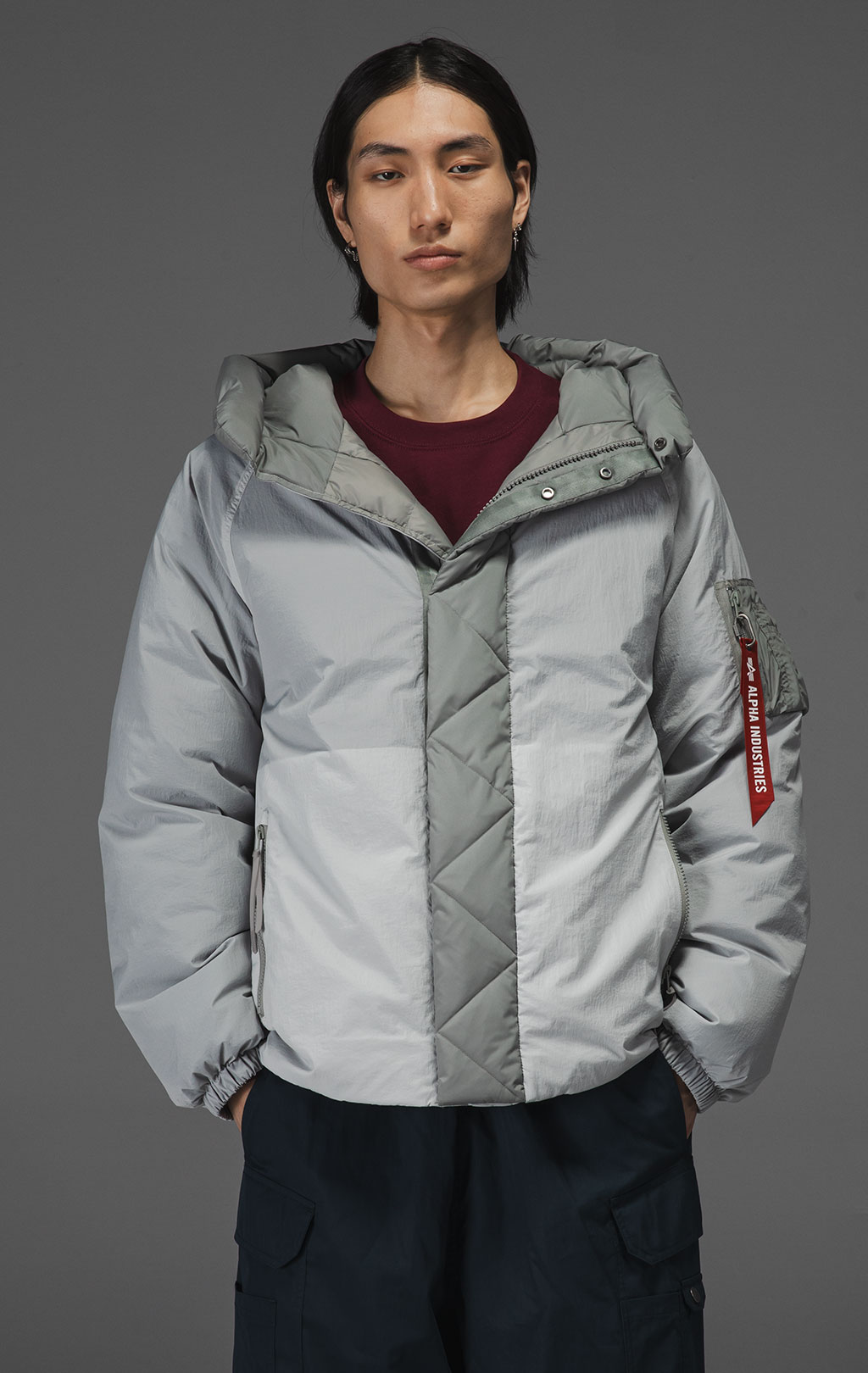 Куртка ALPHA INDUSTRIES SHEER PUFFER PARKA FW 25/26 light gray 