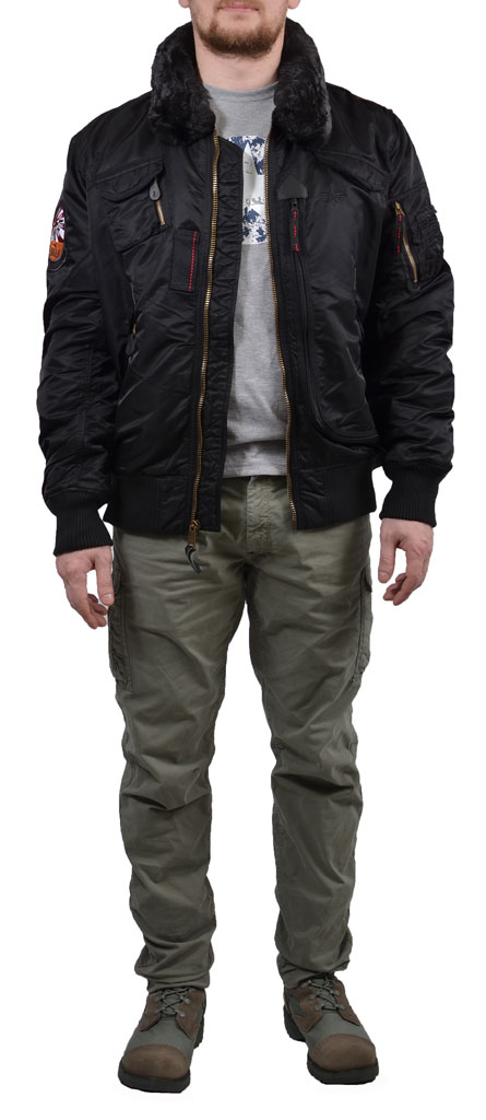 Куртка-пилот ALPHA INDUSTRIES INJECTOR X washed black 