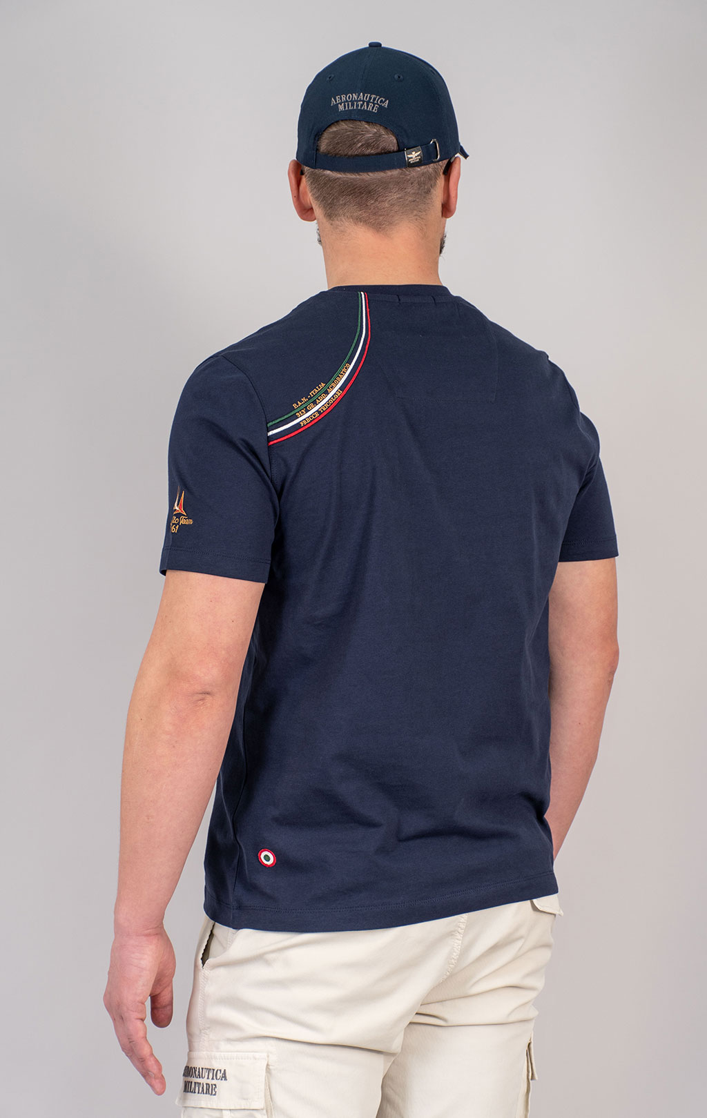 Футболка AERONAUTICA MILITARE SS 25 m/BD blue navy (TS 2401) 