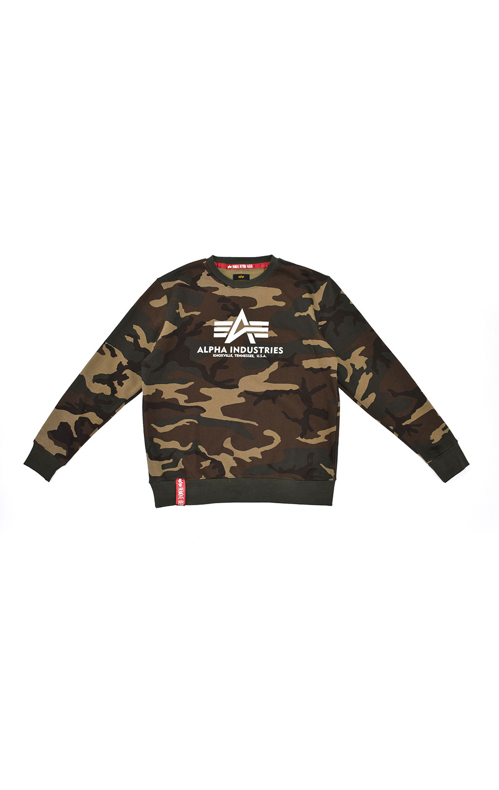 Свитшот ALPHA INDUSTRIES BASIC SWEATER camo woodland 65 