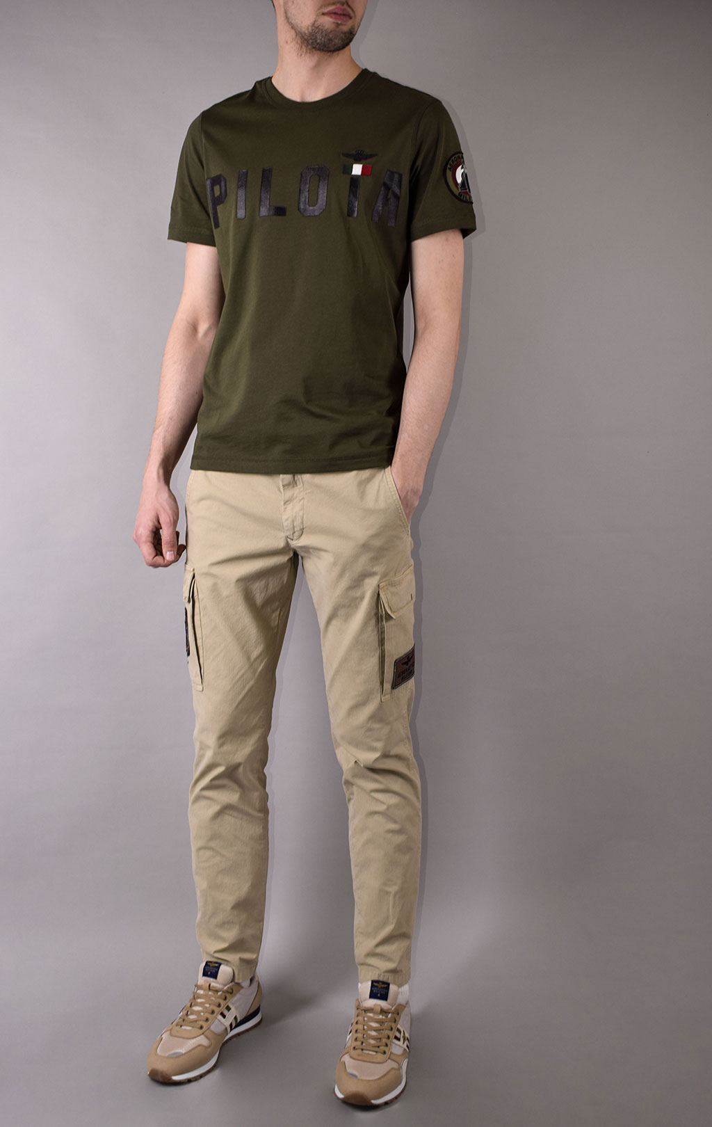 Футболка AERONAUTICA MILITARE SS 21/TR verde scuro (TS 1851) 