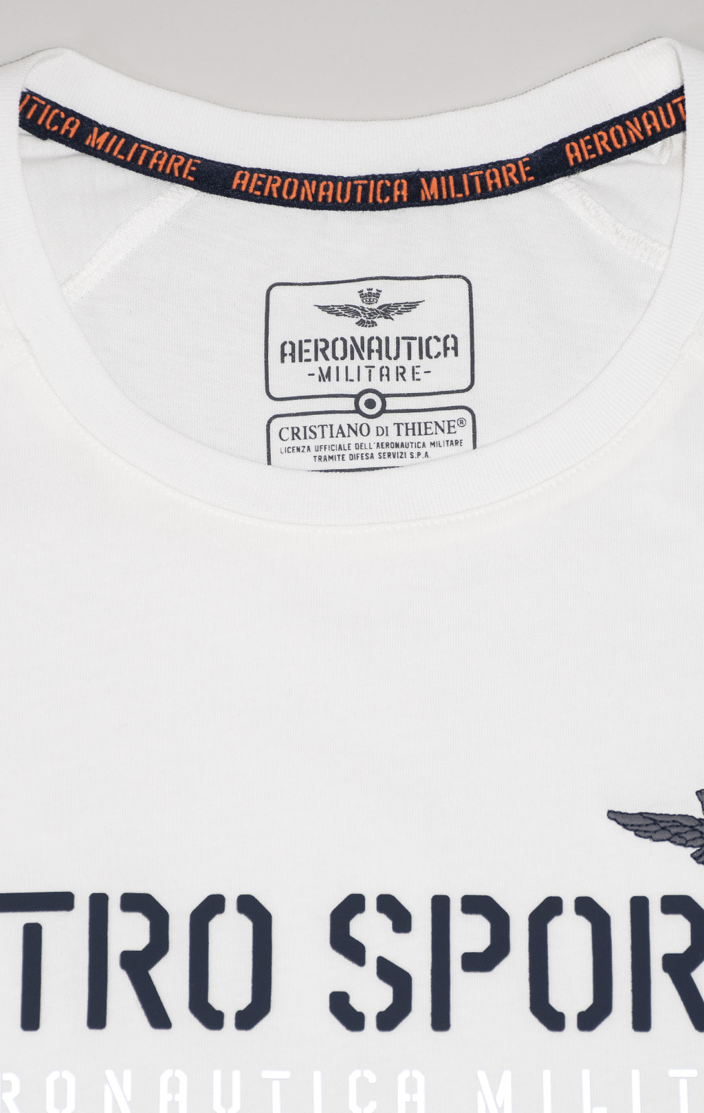 Футболка AERONAUTICA MILITARE SS 24/TR off white (TS 2207) 