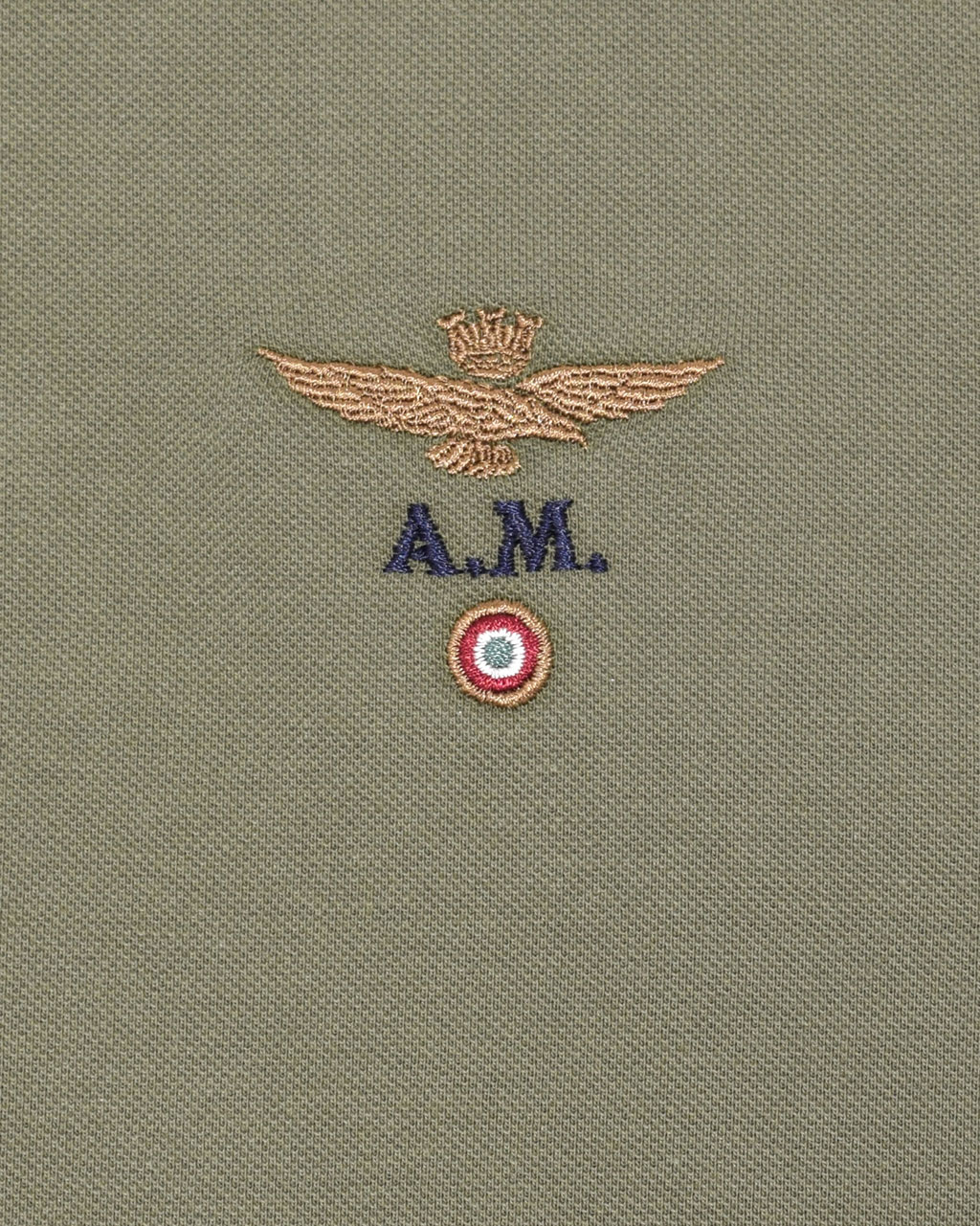 Футболка-поло AERONAUTICA MILITARE SS 20/TR verde militare (PO 1308)