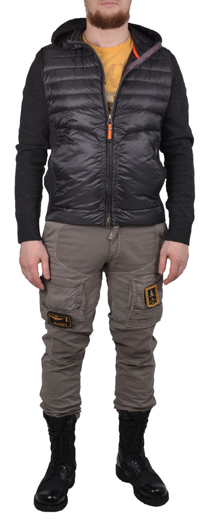 Толстовка PJS ILLUGA с капюшоном black melange 