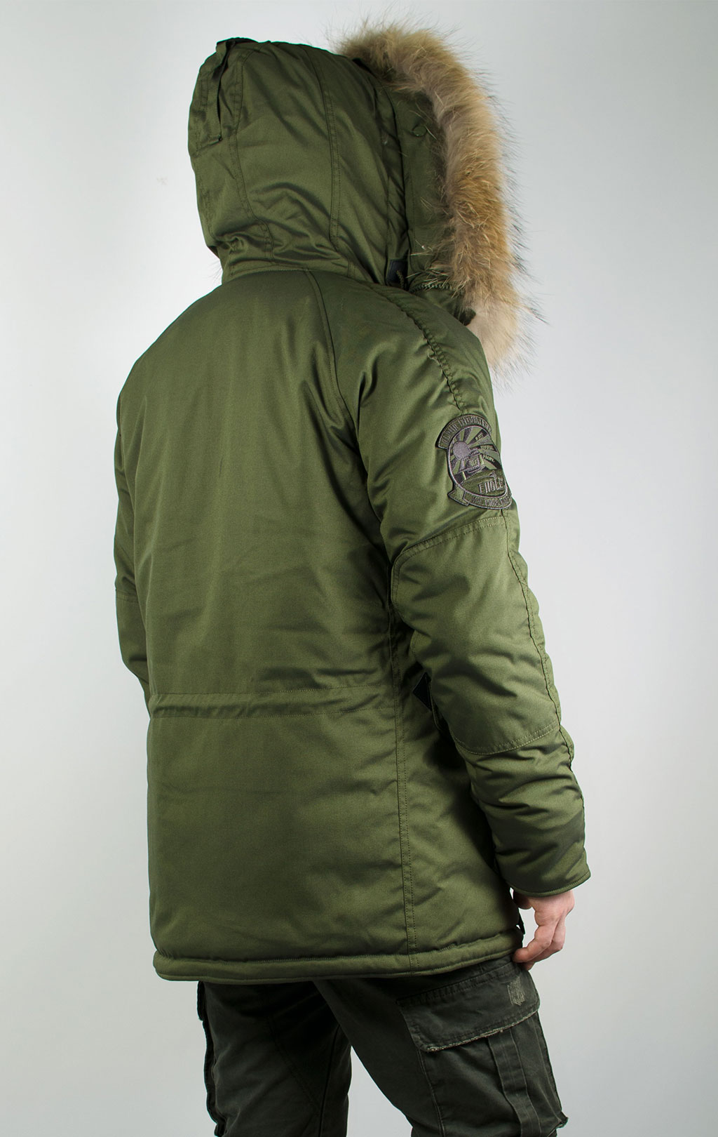 Аляска ALPHA INDUSTRIES EXPLORER big size натур. мех dark green 