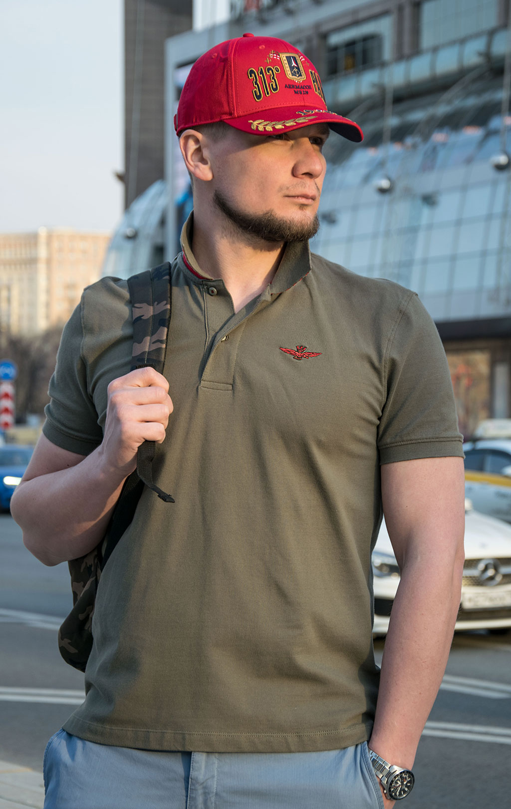 Футболка-поло AERONAUTICA MILITARE big size SS 23/BD verde (PO 1678) 