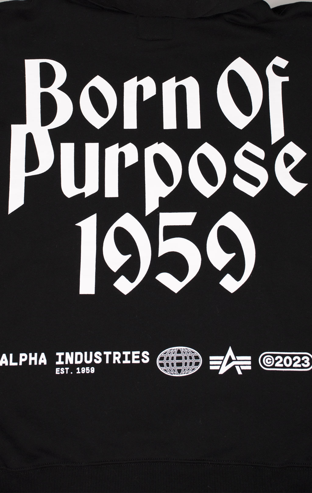 Толстовка ALPHA INDUSTRIES BORN OF PURPOSE HOODIE FW 24/25 black 