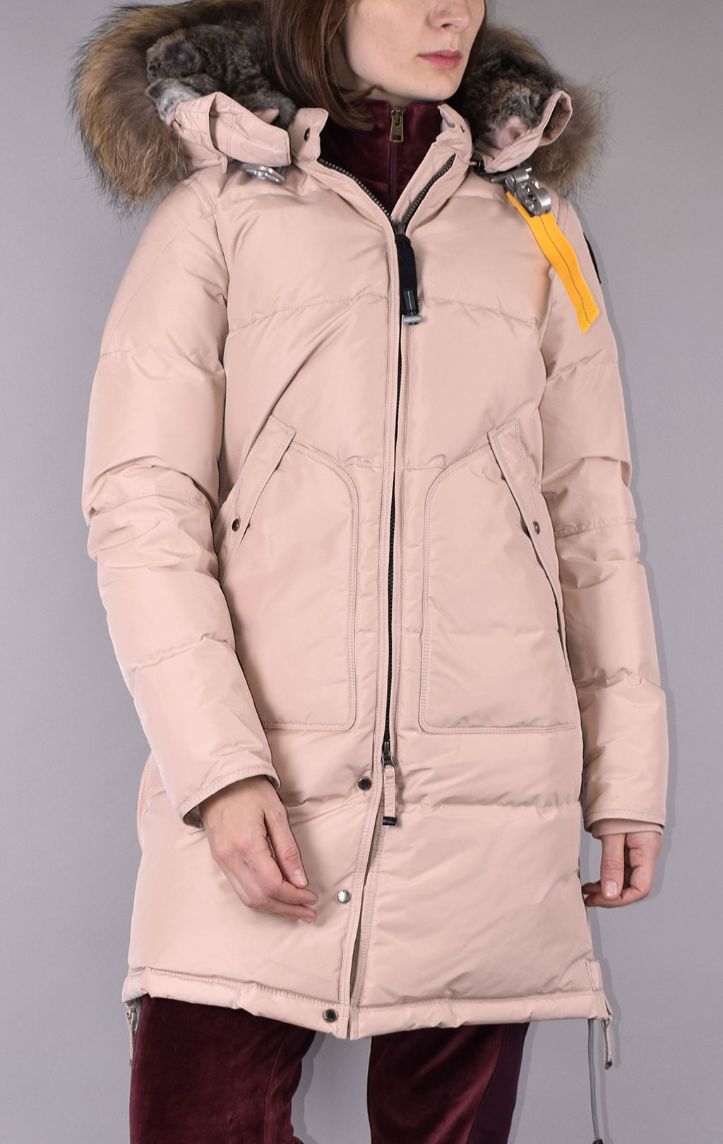 Женская куртка-пуховик PARAJUMPERS LONG BEAR FW 19/20 powder pink 