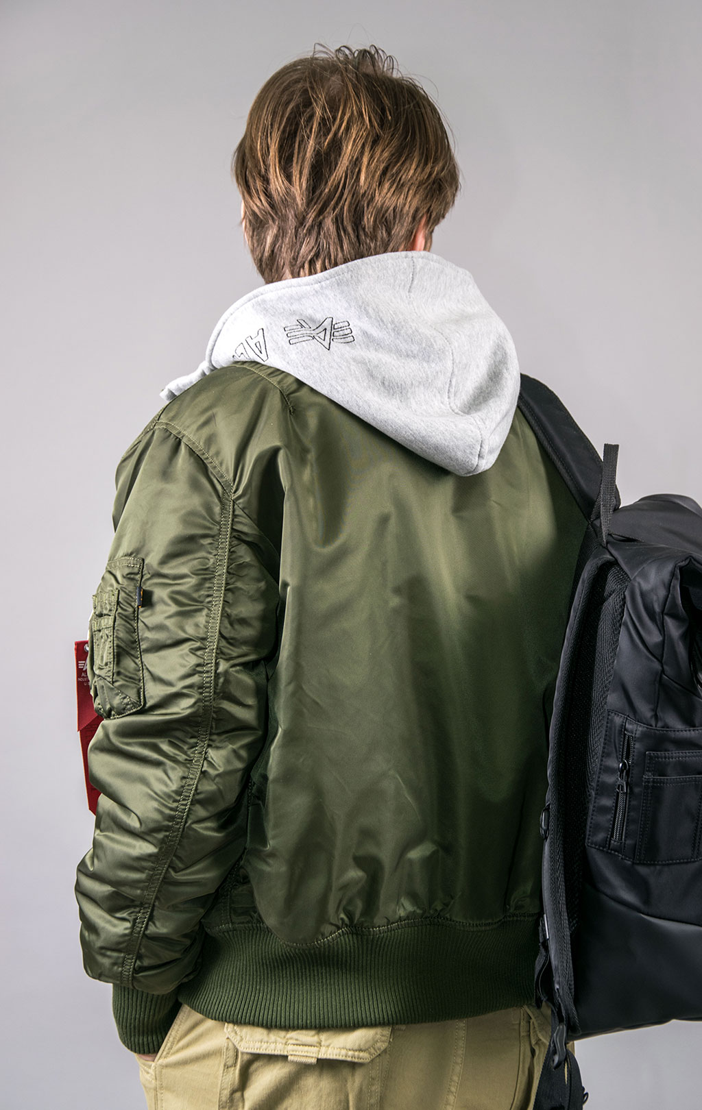 Куртка-бомбер лётная ALPHA INDUSTRIES D-Tec MA-1 dark green 