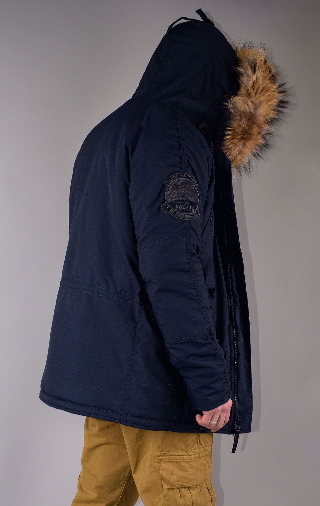 Аляска ALPHA INDUSTRIES EXPLORER натур. мех rep. blue 