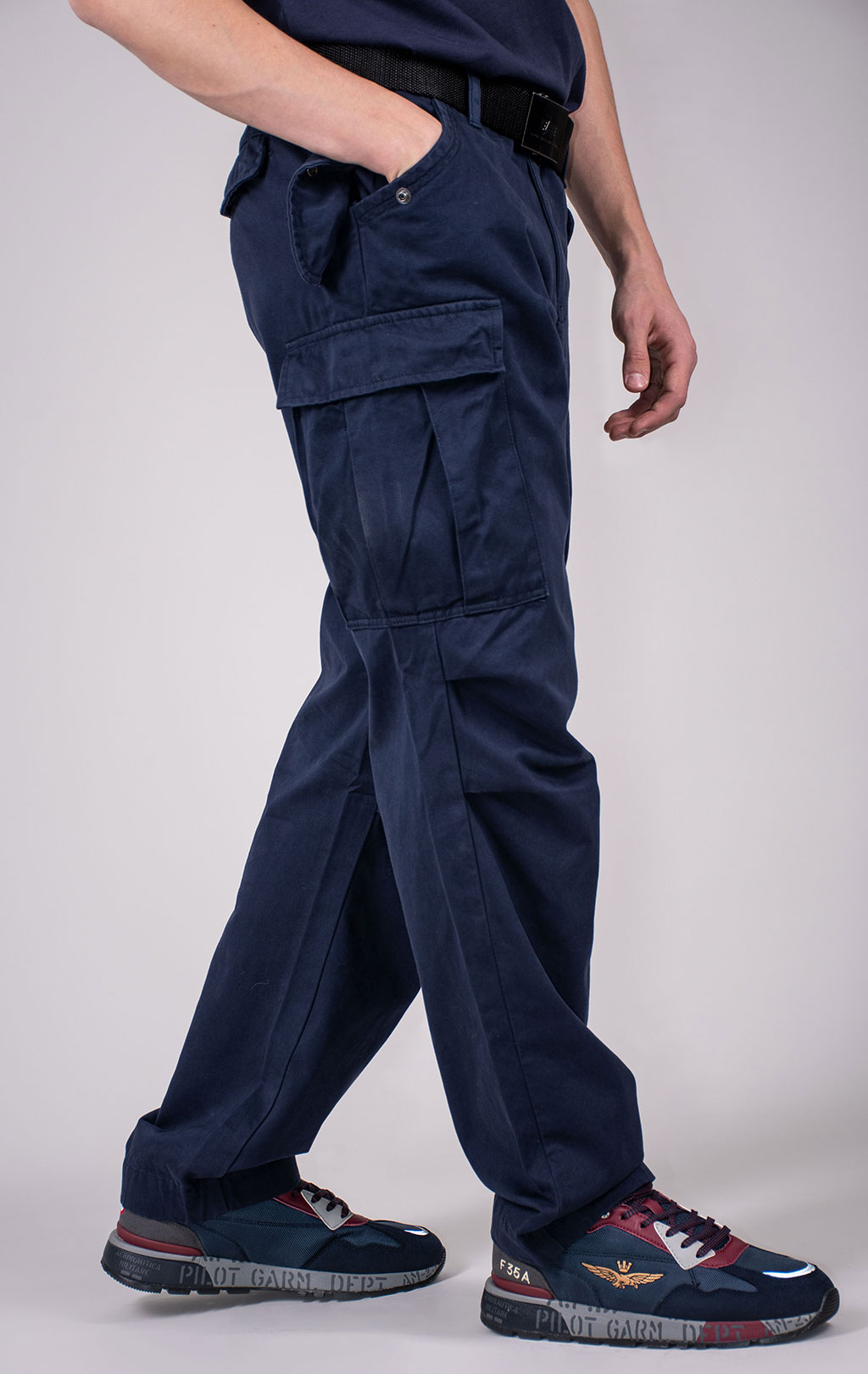 Брюки-карго парашюты ALPHA INDUSTRIES M-65 PANT плотные FW 24/25 replica blue 