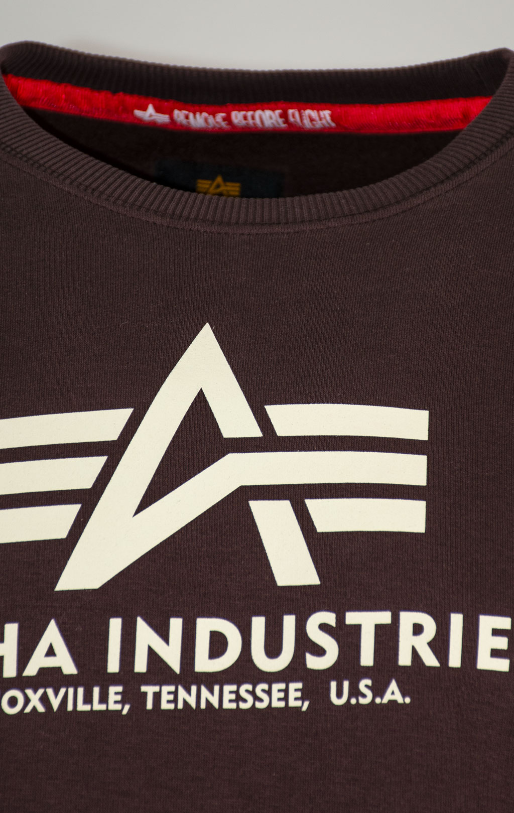 Свитшот ALPHA INDUSTRIES BASIC SWEATER hunter brown 
