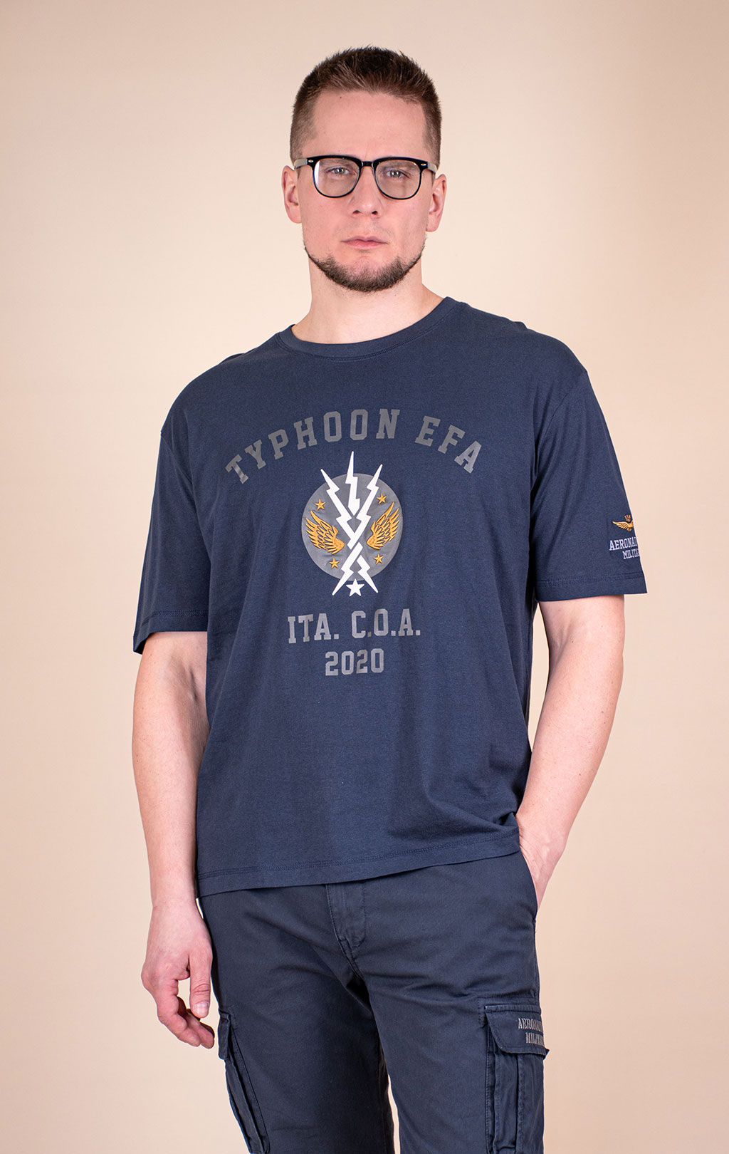 Футболка AERONAUTICA MILITARE big size SS 26/BD blue navy (TS 2529) 