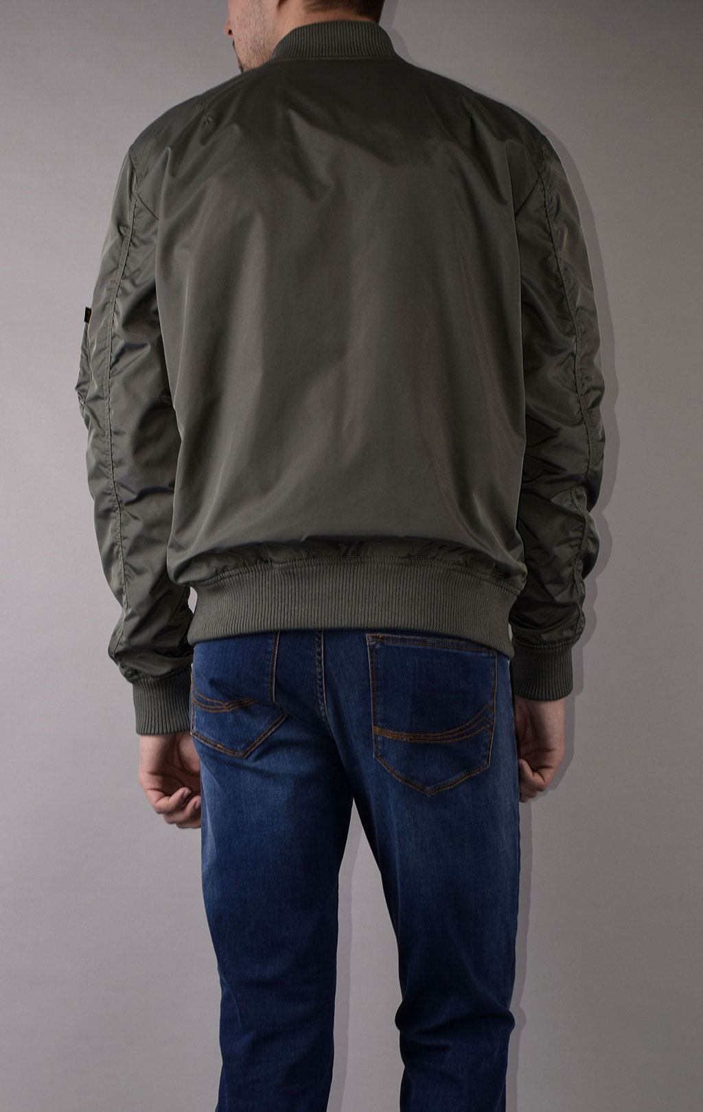 Ветровка-бомбер ALPHA INDUSTRIES TT big size MA-1 vintage green 