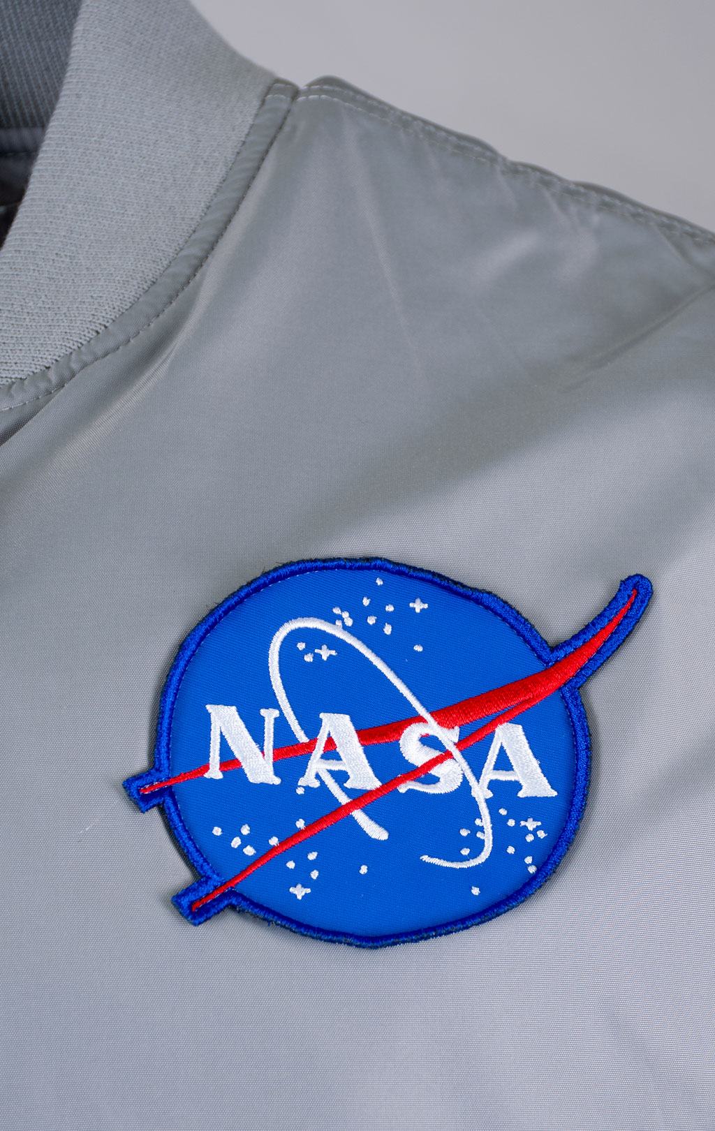 Ветровка-бомбер ALPHA INDUSTRIES MA-1 TT NASA REVERSIBLE II silver 