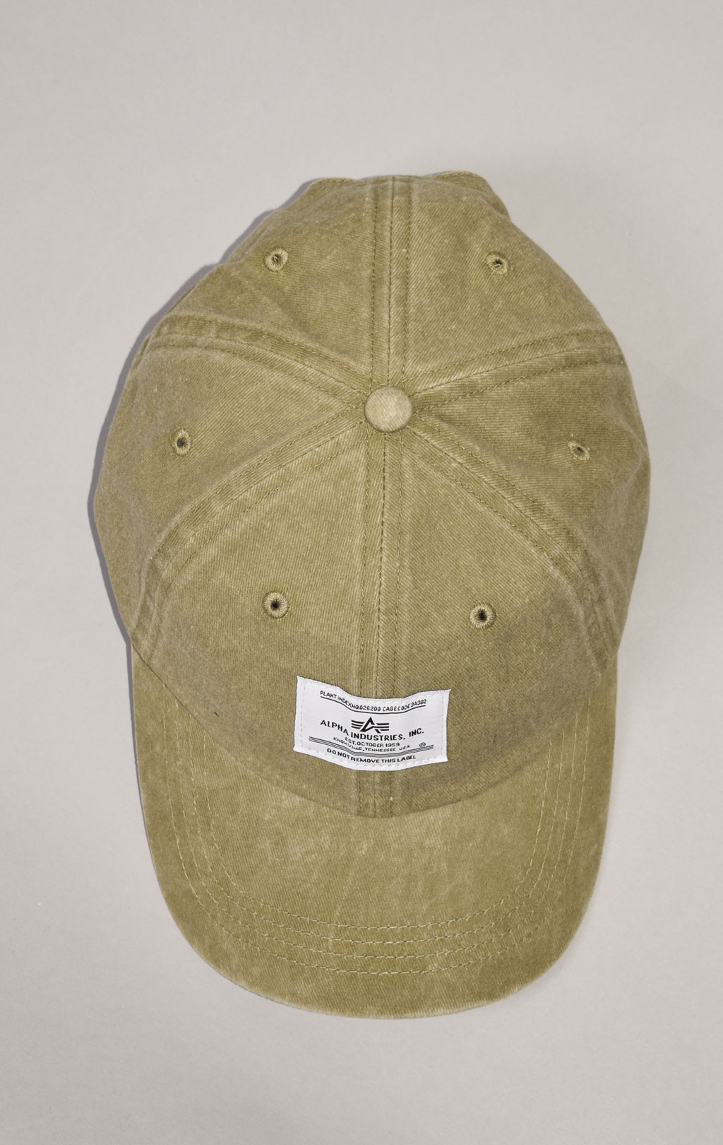 Бейсболка ALPHA INDUSTRIES BATTLEWASH CAP SS 23 olive 