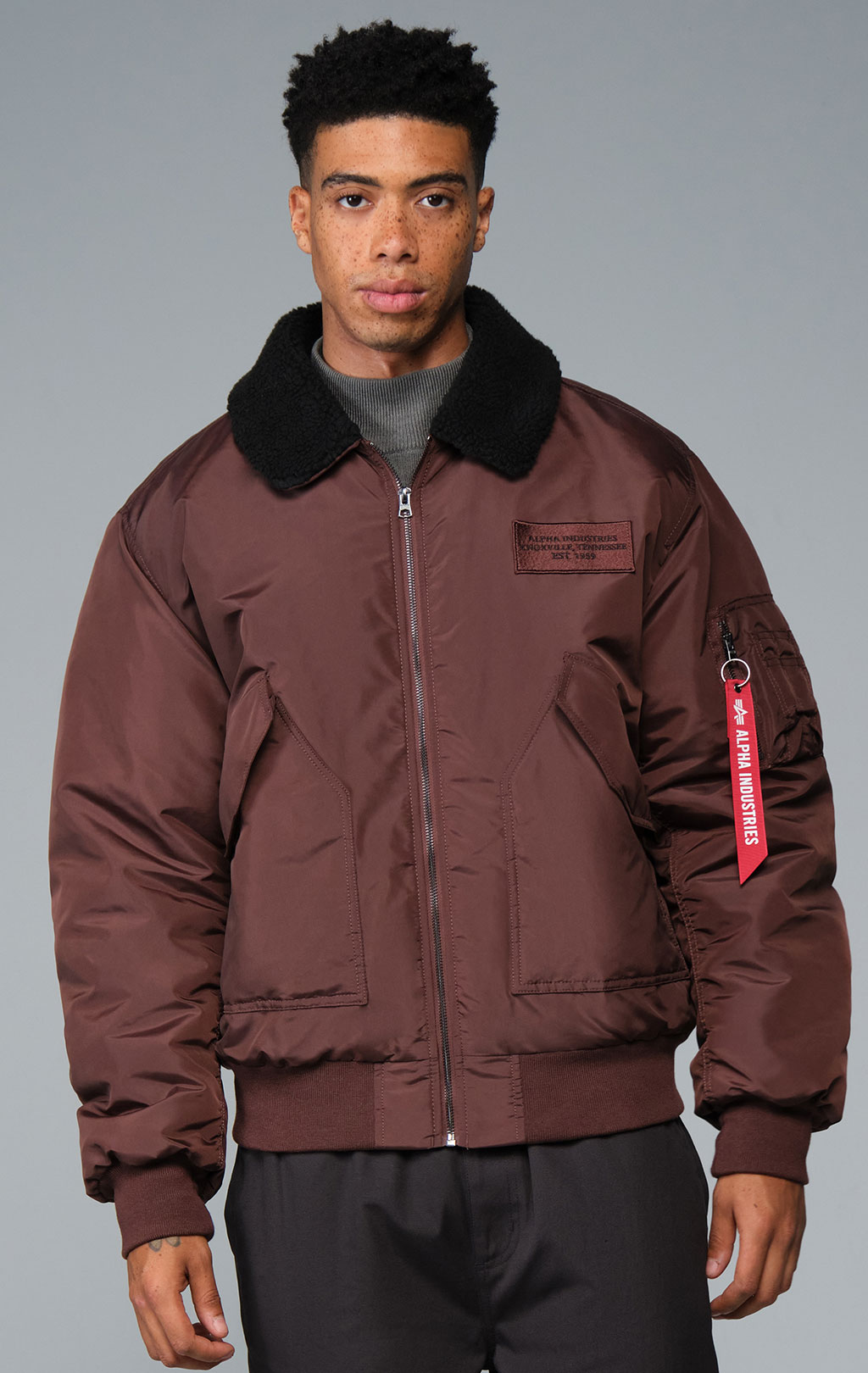 Куртка лётная ALPHA INDUSTRIES CWU 45/P RELAXED FIT FLIGHT JACKET (OXFORD SC) FW 26/27 cocoa 