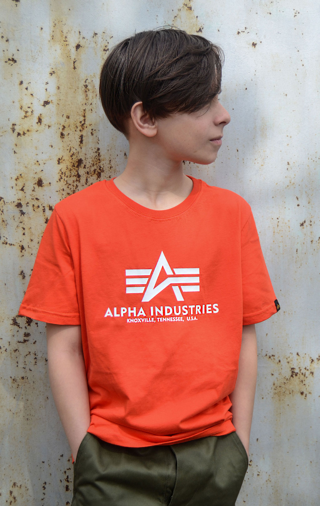 Детская футболка ALPHA INDUSTRIES BASIC T atomic red 