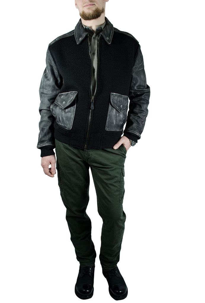 Куртка летная COCKPIT A-2 SWEATER black (Z28s004) Куртка летная COCKPIT A-2 SWEATER black (Z28s004)