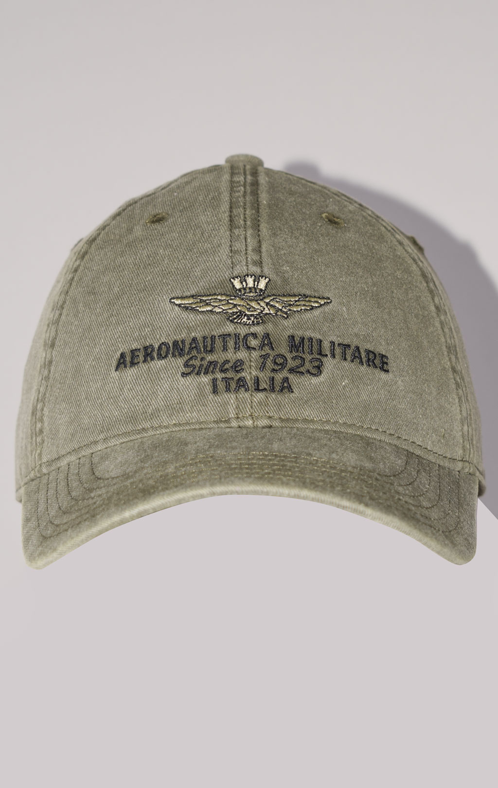 Бейсболка AERONAUTICA MILITARE SS 23/CN verde militare (HA 1102) 