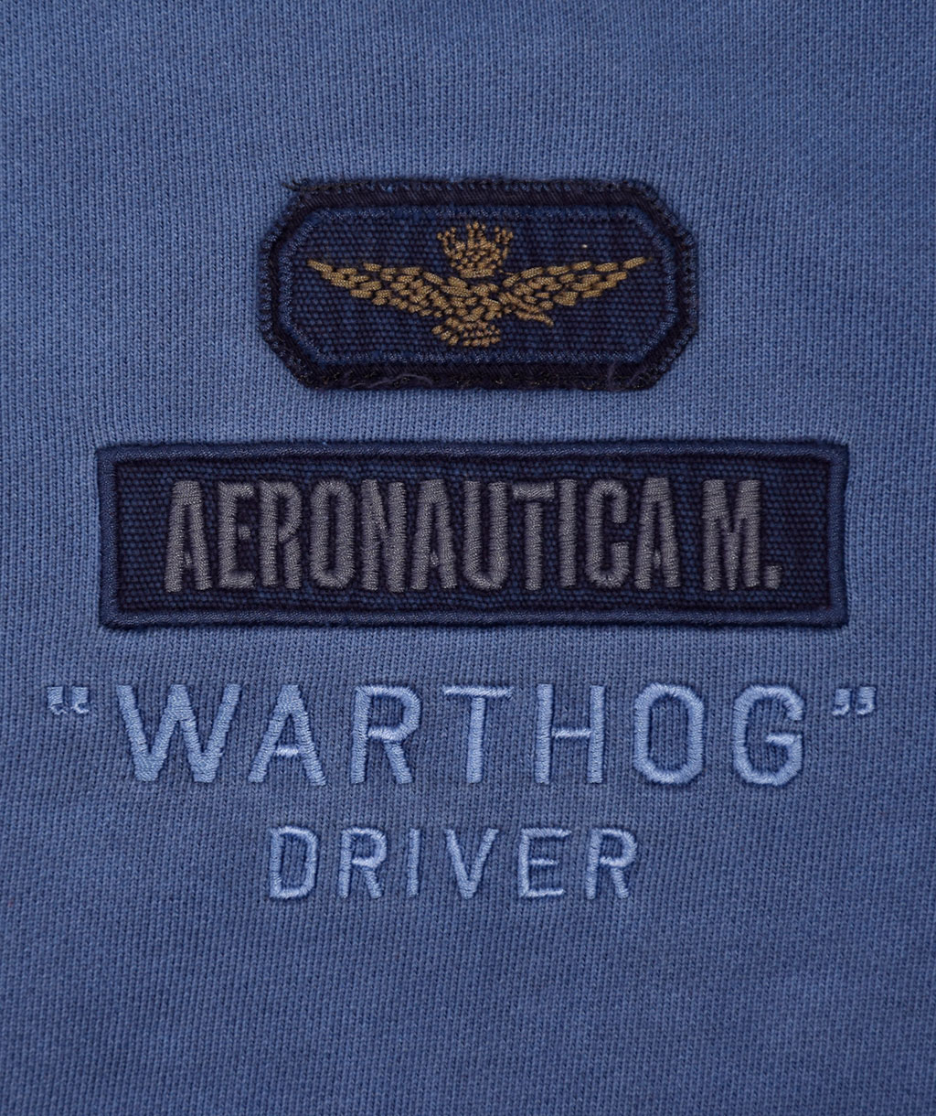 Толстовка AERONAUTICA MILITARE SS19 blue aperto (FE 1373) 