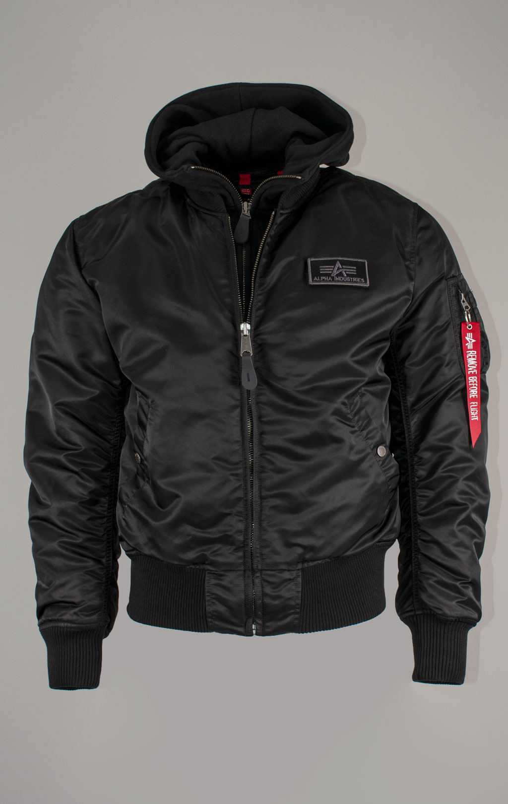 Куртка-бомбер лётная ALPHA INDUSTRIES D-Tec MA-1 black/black 